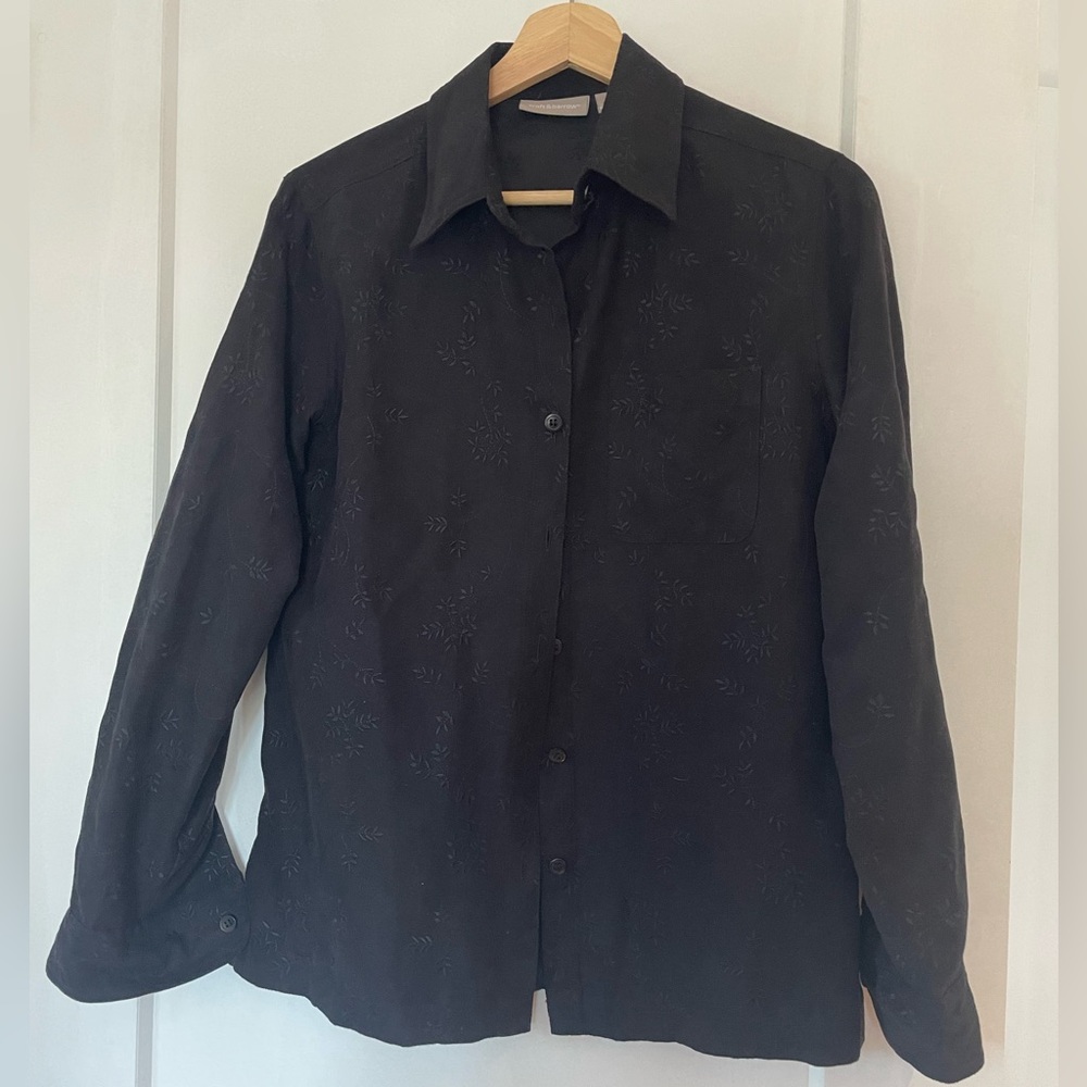 Black button down.